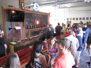 The new Core tap room features a lengthy bar.